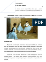 Planejamento de um curso de ballet clássico