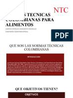 Normas Tecnicas Colombianas para Alimentos