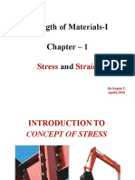 Strength of Materials-I Chapter - 1 And: Stress Strain