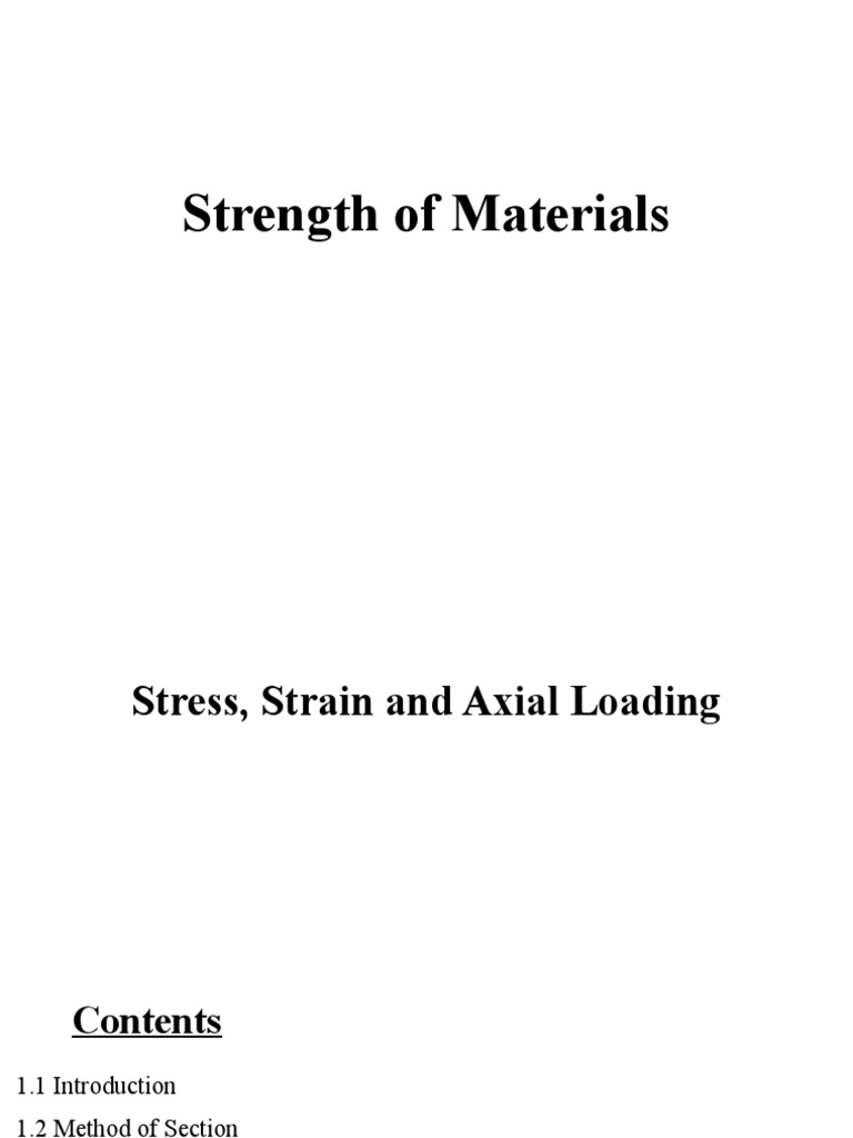 Mechanics of Materials Overview | PDF | Deformation (Engineering ...