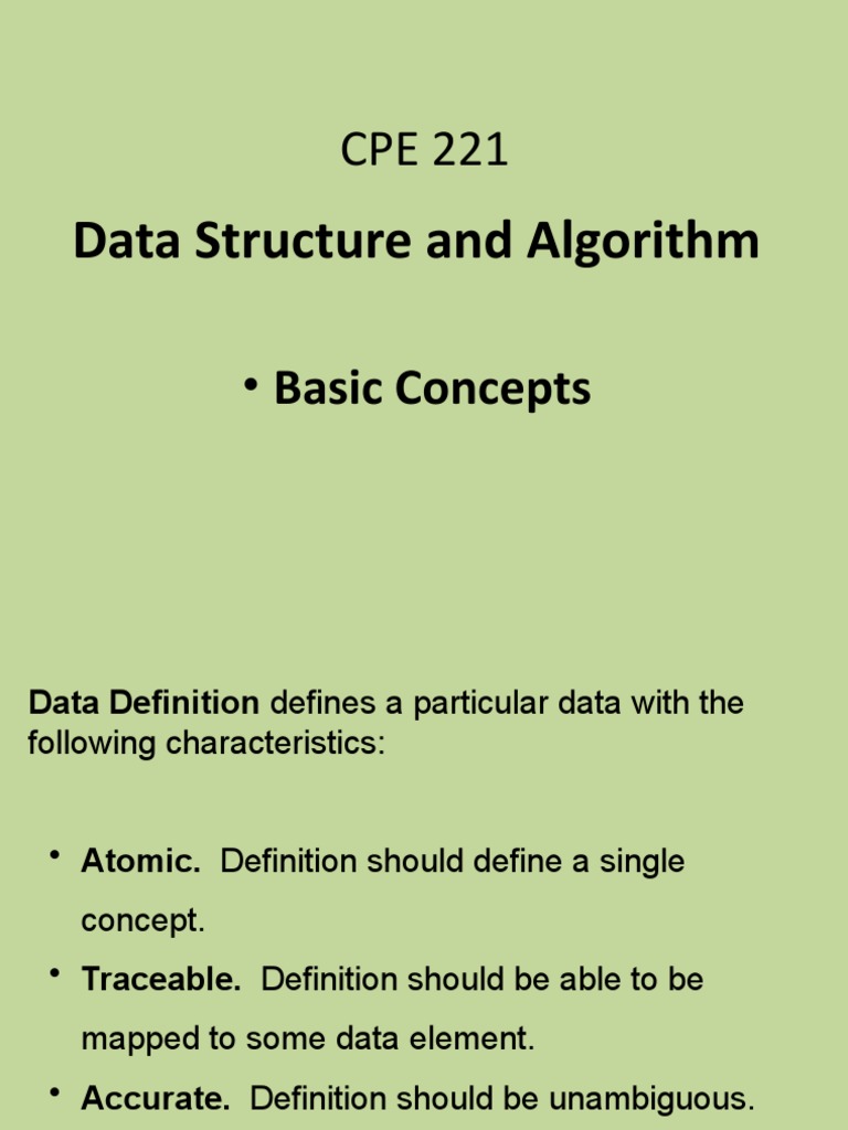 Data Structure Basics | PDF | Data Type | Data Structure
