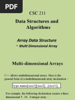 Multi-Dimensional Arrays