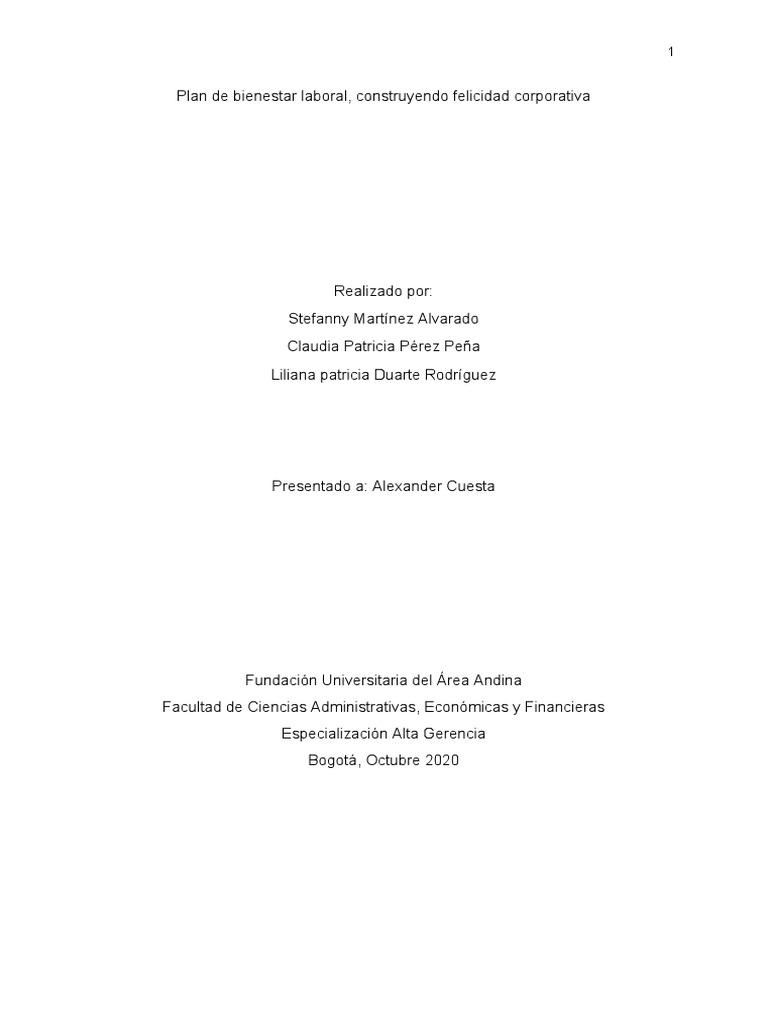 Estrategias de Bienestar Laboral Corporativo | PDF | Liderazgo | Bienestar
