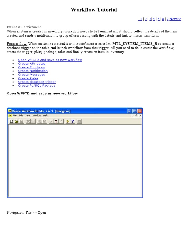Workflow Tutorial | PDF | Pl/Sql | Sql