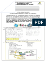 Writing production homework - Unit 1 - English 2