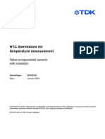 NTC Thermistors For Temperature Measurement: Glass-Encapsulated Sensors With Insulation