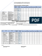 Trainees'/Learners' Attendance Sheet: T E A S D A