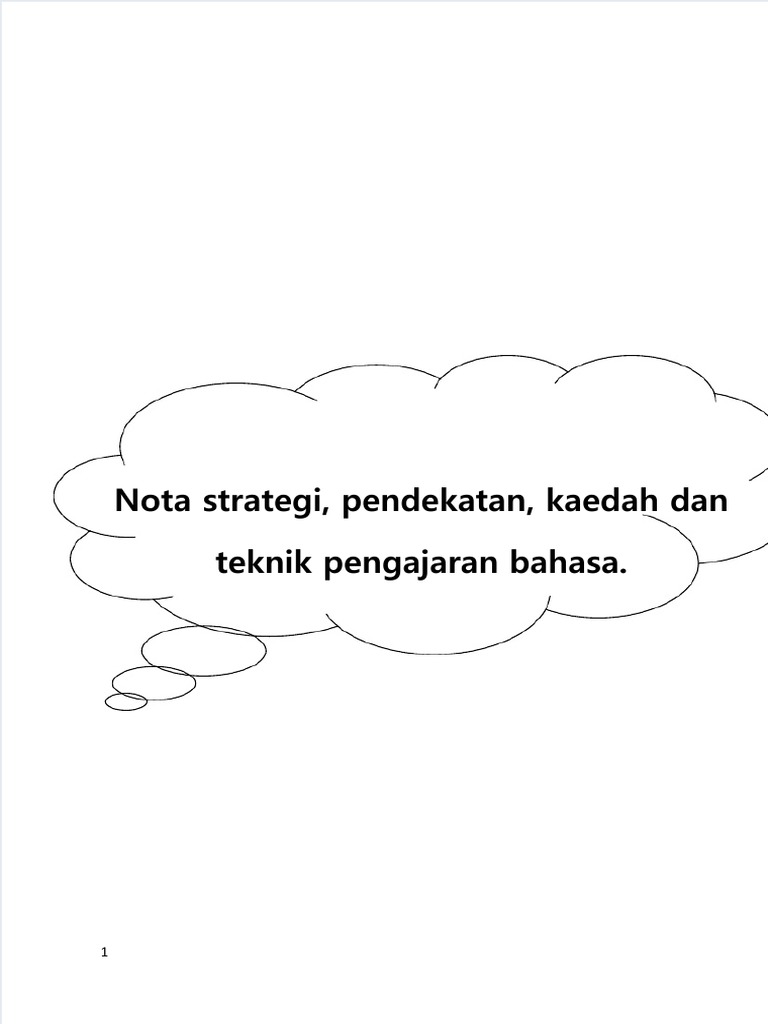 Dokumen Tips Nota Strategi Pendekatan Kaedah Dan Teknik Pengajaran Bahasa Pdf