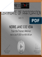 Nerrie Jane S de Vera Train The Trainers July 19, 2021