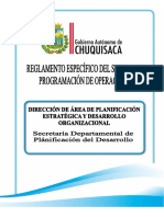 Reglamento Especifico Del Sistema de Programacion de Operaciones