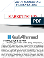 Principles of Marketing Final Presentation on Gul Ahmed's Marketing Mix