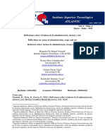 EJEMPLO de ARTÍCULO 5 Reflexiones Sobre Términos de La Administración, Alcance y Uso