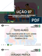 Lição 7 O Relacionamento Familiar