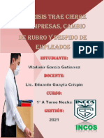 La Crisis Trae Cierre de Empresas, Cambio - Docx 2