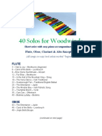 40 Solos For Woodwinds: Flute, Oboe, Clarinet & Alto Saxophone