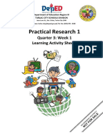 Practical Research 1: Quarter 3: Week 1 Learning Activity Sheets