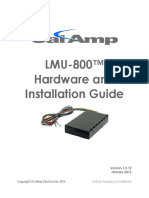 Lmu-800™ Hardware and Installation Guide: Calamp Proprietary & Confidential