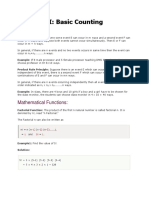 Chapter VI: Basic Counting Principles: Mathematical Functions