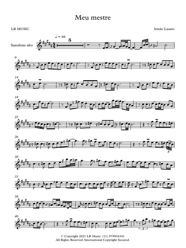 Meu Mestre Partitura Completa PDF