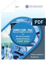 Information Bulletin Joint CSIR-UGC NET 202021