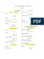 Formulario Probabilidad y Estadística