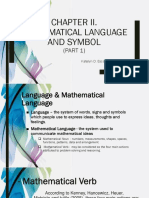 Chapter II Mathematical Language and Symbol 1