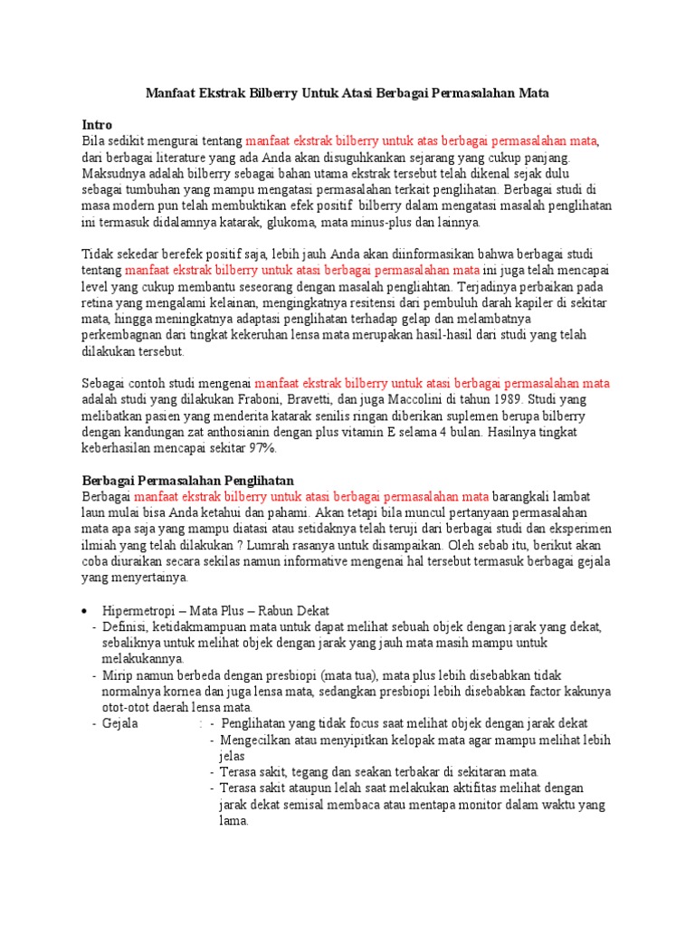 Manfaat Ekstrak Bilberry Untuk Atasi Berbagai Permasalahan Mata PDF