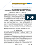 Development of Strategic Instructional Materials in The Oral Communication Context Among The PRMSU First Year Students