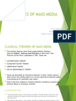 Theories of Mass Media: Satya Prakash Adjunct Faculty Symbiosis Law School, Noida