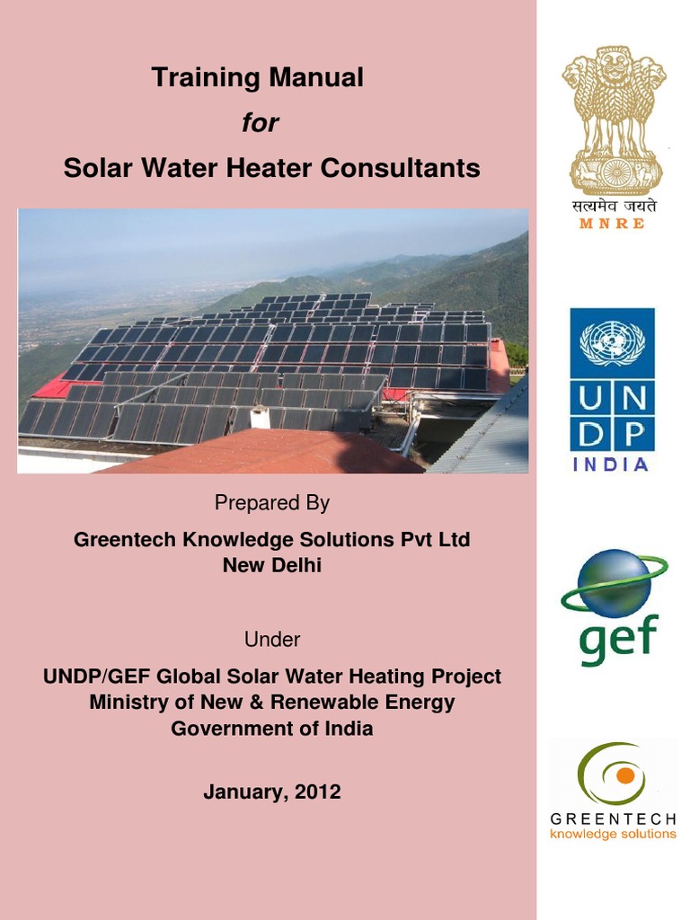 Solar Water Heater Consultant Training | PDF | Water Heating | Solar Energy
