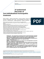 Model validity of randomised placebo-controlled trials of non-individualised homeopathic treatment