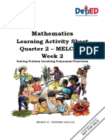 Mathematics: Learning Activity Sheet Quarter 2 - MELC 3-1 Week 2