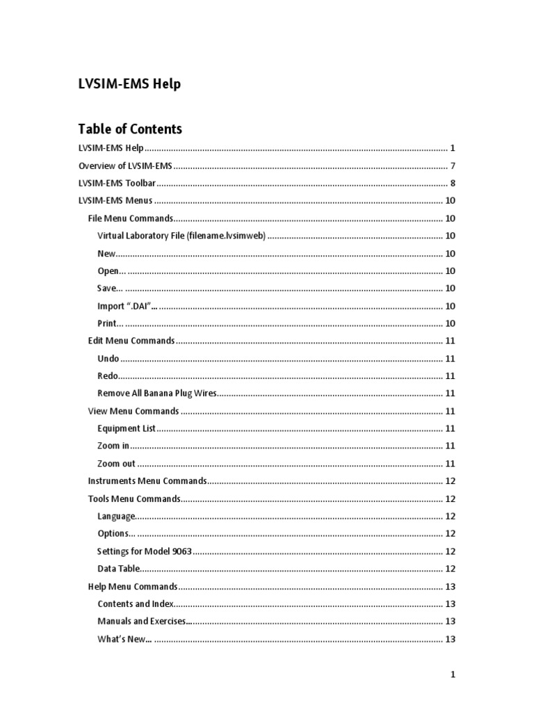 LVSIM-EMS User Guide and Help | PDF | Electric Motor | Power Supply