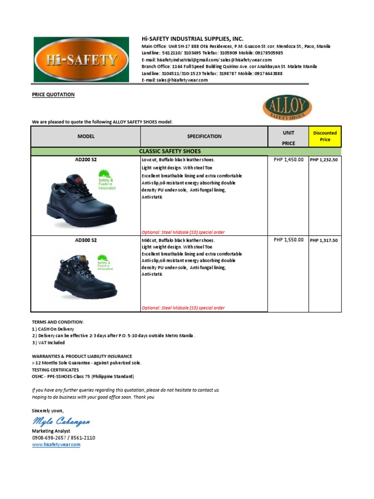 Myla Cabangon HiSafety Industrial Supplies, Inc PDF