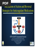 Reversal Of NOAK, warf., Anti-Platelet