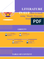 Literature in Elt: How To Teach Using "Reader Response