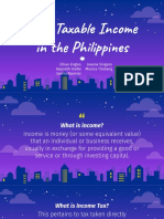 Non-Taxable Income in The Philippines: Jillian Engles Gwyneth Grefal Jamila Ramirez Joanne Singson Monica Timbang
