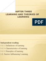 Chapter Three Learning and Theories of Learning