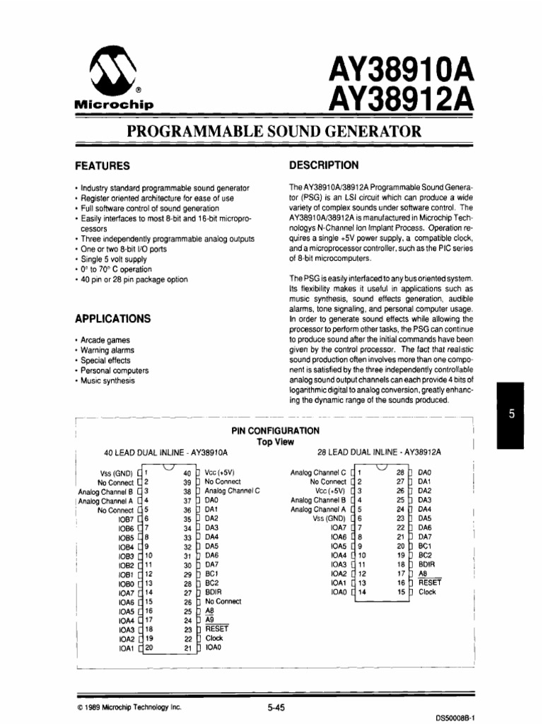 AY-3-8910 Sound Generator IC DIP40 Microchip Autres Équipements - Foto 7