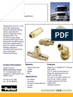 Parker Air Brakes Brass Prestomatic Push in Fittings