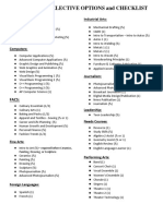 Sophomore Enrollment Checklist and Electives