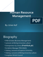Human Resource Management: By: Umer Asif