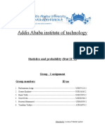 Addis Ababa Institute of Technology: Statistics and Probability (Stat 2171)