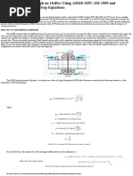 Calculating Flow Through An Orifice Using ASME MFC-3M-1989 and Irrecoverable Pressure Drop Equations