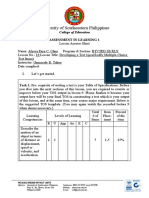 University of Southeastern Philippines: Assessment in Learning 1