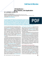 Type I and Type III Interferons - Induction, Signaling, Evasion, and Application To Combat COVID-19