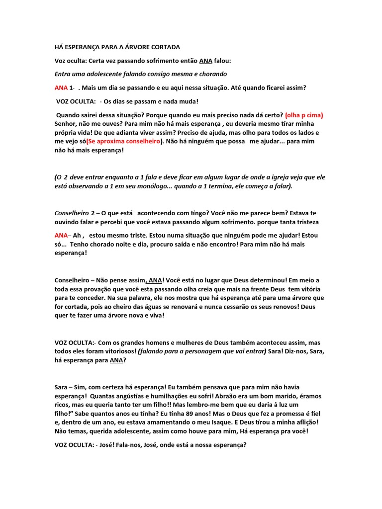 Há Esperança para A Árvore Cortada Novo | PDF | Jesus | Deus, image size:768x1024