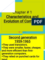 Chapter # 1 Characteristics and Evolution of Computer