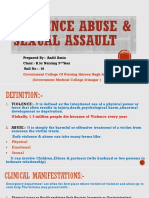 Violence Abuse & Sexual Assault: Prepared By:-Aadil Amin Class: - B.SC Nursing 3 Year Roll No: - 10