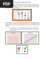 How To Fill in The OMR Answer Sheet